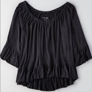American Eagle Soft & Sexy Ruffle Blouse